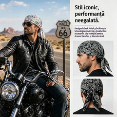 🏴‍☠️【Set de 5 bucăți】Batic în stil retro pirați street, din mătase naturală respirabilă