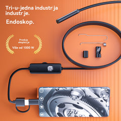 (Tip-C, USB, Micro USB) Endoscop 3 în 1, 5 m