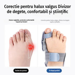【2 buc】Corector Medical pentru Monturi (Halux Valgus) – Dispozitiv Reglabil, Fără Durere, Material Moale TPR și Protecție Confortabilă de Zi și Noapte