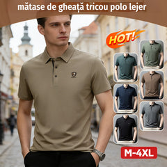 👔【M-4XL】Tricou Polo Vară 2026 Material Rece Mătase de Gheață