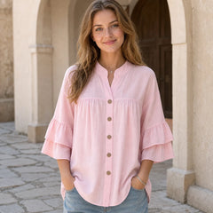 Colecția de Vară 2026 ✨ Cămașă Lungă Casual din Bumbac 100% 🌿 Ultra-Confortabilă și Șic!