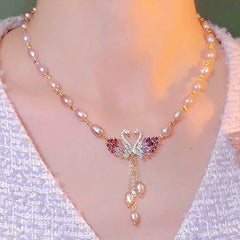 🦢✨Colier elegant și luxos cu perlă în formă de lebădă