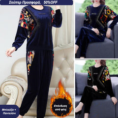 💥【Super Ofertă】🥰 Set elegant de două piese pentru femei, Bluză + Pantaloni
