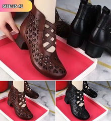 💕【35-41】Pantofi de damă casual cu toc, din piele naturală