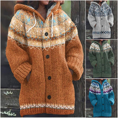 🔥【Multi-premiat】🔥 Noua jachetă retro, elegantă și colorată, cu glugă, pentru toamnă/iarnă