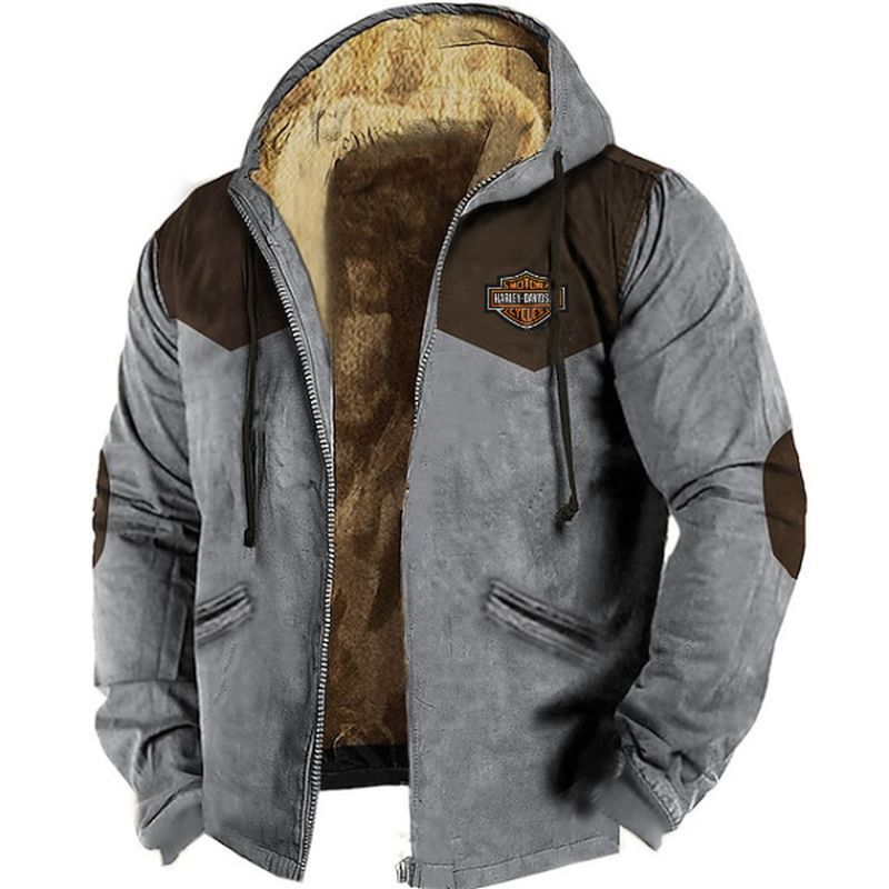 🔥[Reducere de 50% pe durată limitată] 🔥Geacă modernă groasă bărbătească, căptușită cu fleece