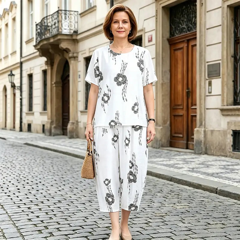 Compleu Casual din 2 Piese: Tricou și Pantaloni Lejeri – Confort Maxim Zilnic