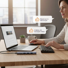 🔌✨ Hub USB-C portabil multifuncțional 5-în-1 cu ieșire HDMI 4K 🎥💻