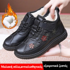 😍【36-42】✨Cizme de iarnă din piele cu căptușeală de lână - Talpă moale, antiderapante, extra călduroase