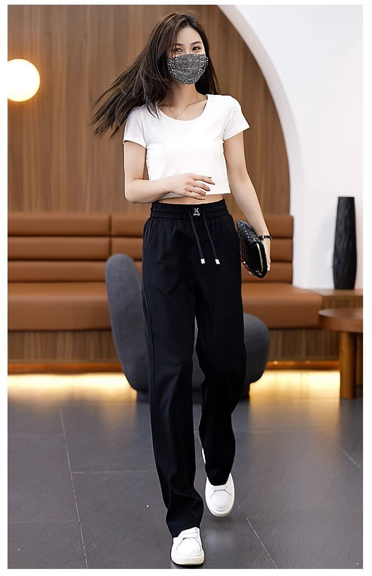 👖Jeans damă tip Clopot cu Talie Înaltă și Țesătură Răcoroasă
