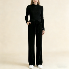 Νέα γυναικεία ελαστικά παντελόνια με φαρδιά μπατζάκια