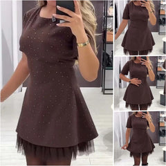 🍂Un best-seller care primește numai complimente｜Rochie în stil franțuzesc, cu talie accentuată și tul inserat, subțiază silueta și denotă eleganță🍂