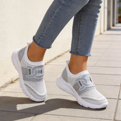 Adidași Damă Ortopedici din Plasă Respirabilă, Pantofi Sport Slip-On cu Talpă Moale Contra Durerilor de Picioare