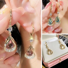 ✨️【Set 3 piese】💎Cercei moderni eleganți tip picătură cu piatră