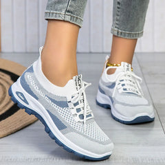 Pantofi Sport de Damă din Plasă Tehnologică – Adidași Casual Ușori și Respirabili, Talpă Moale Ortopedică Antistres, Ameliorează Durerea de Picioare și Susține Arcul Piciorului