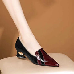 🔥[Premiat]👡 Pantofi cu toc, stil francez, lucioși, moderni și eleganți, fabricați din piele lăcuită moale, comozi de purtat