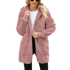 ☃️Reducere limitată de 39%❄️[S-5XL]🌸Noutate pentru sezonul de iarnă: jachetă casual din fleece în carouri pentru femei