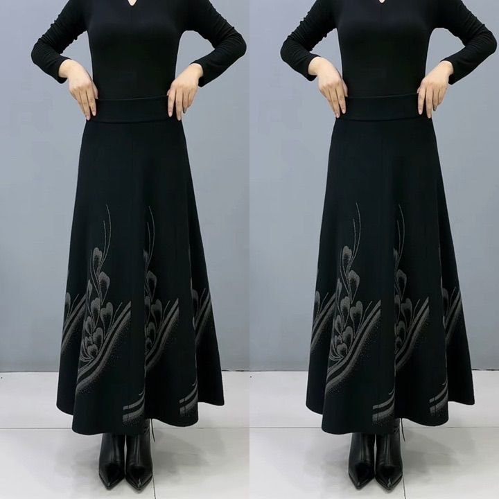 👗🎀【S-3XL】Φούστα Midi από Μάλλινη Μόδα Φθινοπώρου/Χειμώνα, Κομψή και Ευέλικτη