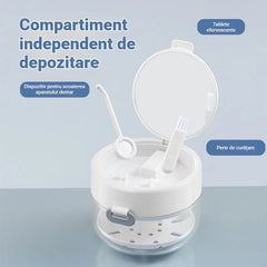 🦷🧼Cutie multifuncțională pentru curățarea și depozitarea aparatului dentar
