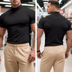 🎁✨ 【cumperi 1, primești 1 gratis】tricou bărbătesc cu guler semi-înalt, absorbant și respirabil