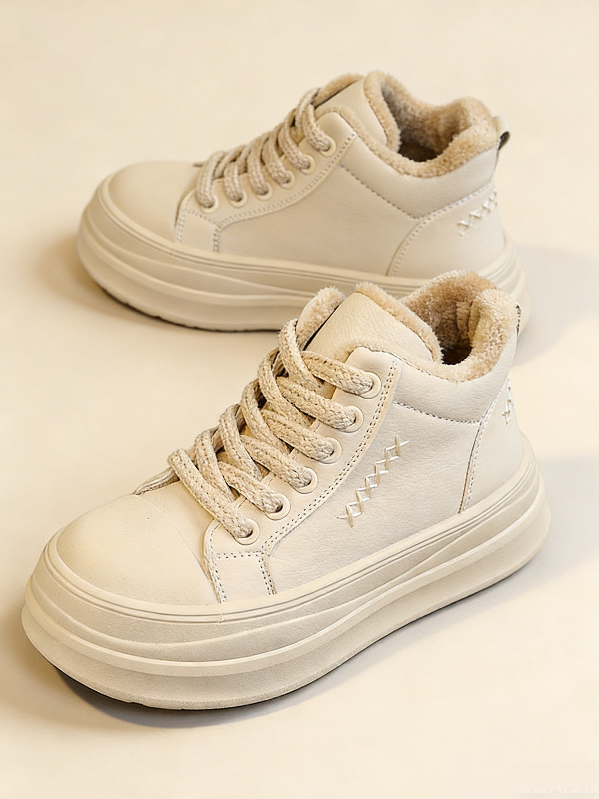 【Produs nou】Pantofi călduroși casual, căptușiți, termoizolanți, cu înălțime crescută