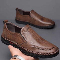 👞【39-44】Pantofi Casual din Piele pentru Bărbați, Piele Naturală, Talpă Moale, Antiderapant, Respirabil