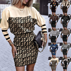 🔥【Cel mai bine vândut produs din magazin】🔥Rochie cu imprimeuri, elegantă și modernă, cu un design impresionant