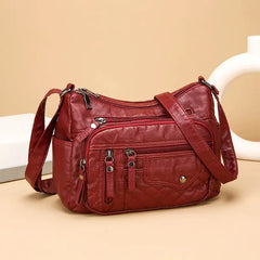 👜Geantă nouă de mare capacitate, din piele moale, tip crossbody/umăr