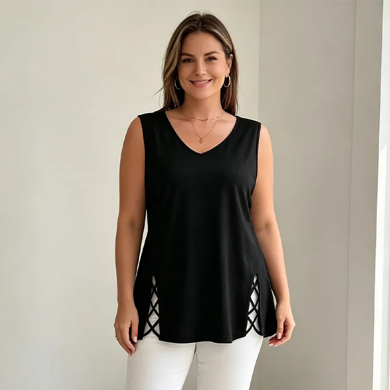 ✨ Top de Vară Chic cu Decolteu în V – Maschează Burtica, Material Ultra-Respirabil și Stil Versatil! 🌸🌿