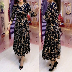 🥰【Bestseller magazin】🔥Rochie cu decolteu floral mulat în stil sirena cu decolteu în V