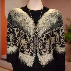 【Reducere pentru produse noi – În curând se va reveni la prețul inițial】Bluză reversibilă din catifea germană de înaltă calitate cu design imprimat