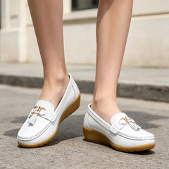 Mocasini de damă din piele naturală – Colecția 2026 (Talpă moale și groasă / Confort maxim pentru plimbări / Mărimi mari 35–44) ✨👞