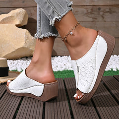 Papuci Elegante cu Platformă și Decupaje Laser – Stabilitate Maximă, Mers Ușor și Fără Durere! 👡✨