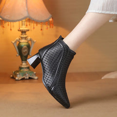 👢✨ Botine moderne din piele naturală cu design perforat – elegante, rafinate și cu aspect premium