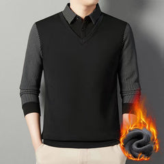 🔥【M-4XL】Costum călduros, premium, din cașmir, pentru bărbați, din două piese, all-in-one——3895419