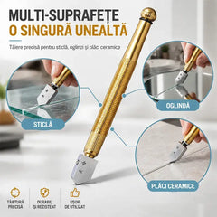 Instrumentul perfect pentru tăiere! Cuțit multifuncțional cu rolă de diamant pentru tăierea sticlei și a plăcilor ceramice  Cumpără unul și primești unul gratis (primești 2 bucăți) 💎