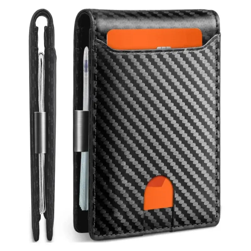 👝 Portofel bărbătesc modern din fibră de carbon — protecție RFID împotriva scanării neautorizate