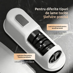 🔪⚡【Transformă lamele tocite în lame ascuțite】Ascuțitor electric complet automat pentru cuțite
