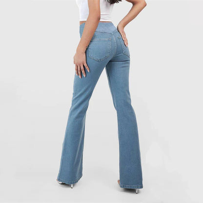 【XS-4XL】Τζιν αδυνατίσματος με υψηλή ελαστικότητα, ψηλή μέση