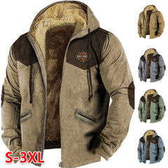 🔥[Reducere de 50% pe durată limitată] 🔥Geacă modernă groasă bărbătească, căptușită cu fleece