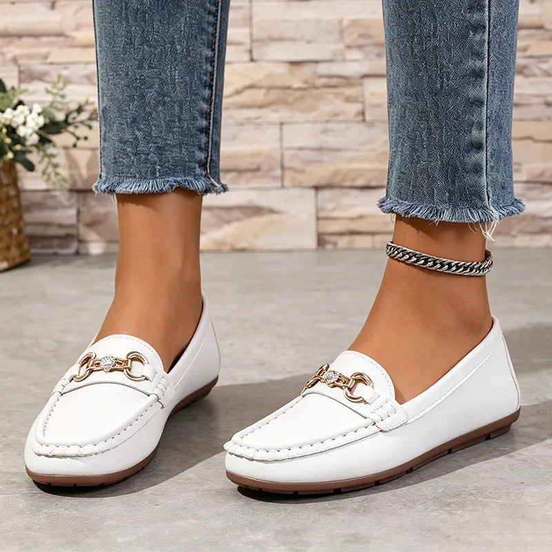 👞【piele naturală de top îmbunătățită】pantofi casual plați cu talpă moale și design la modă