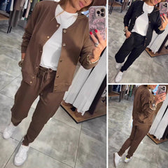 🧥🌙 Confortabil și elegant, setul casual de hanorac și jachetă este acum disponibil! 💃【Bluză + Pantaloni】