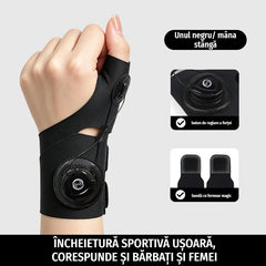 Orteză pentru Încheietură și Degetul Mare cu Sistem Rotativ – Suport Medical cu Compresie Reglabilă pentru Tendinită, Tenosinovită și Protecție Articulații