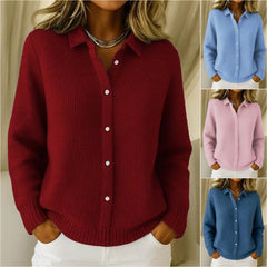 🔥🎉【acum la reducere de 50%】🌷⛄Cardigan tricotat de damă, elegant și modern, cu croială lejeră