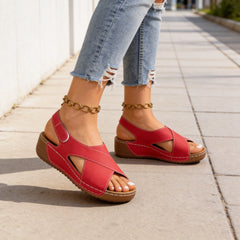 👡 Sandale Premium din Piele cu Platformă Ergonomică – Prindere Velcro, Cusături Manuale, 5 Culori Vibrante, Mărimi 36-43! ☀️🌈