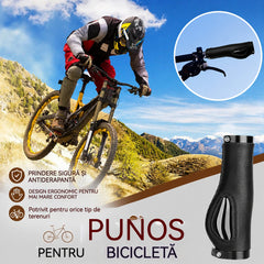 Manșoane ergonomice pentru ghidon cu suport pentru palmă – design anatomic, dublă blocare și material TPR amortizor