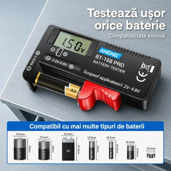 🔋 BT-168 PRO Tester pentru baterii cu afișaj digital – măsurare rapidă și precisă a nivelului bateriei