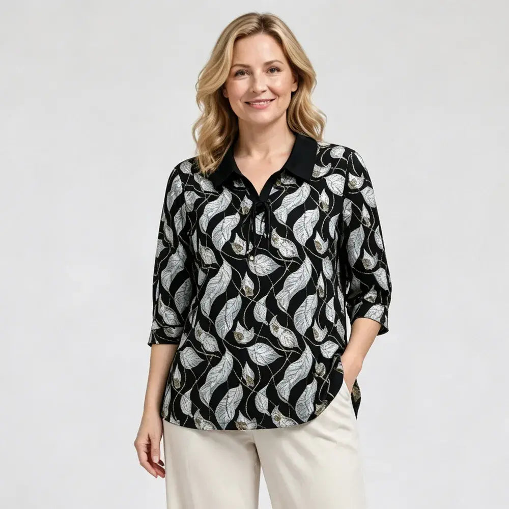 Tricou Elegant în Stil Francez din Material Ice Silk Elastic