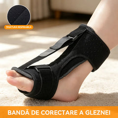 【2 buc】Orteză Medicală Glezna-Picior pentru Fasciită Plantară, Suport Regilabil Noapte, Bandă de Tracțiune Dorsală pentru Corectare Drop Foot