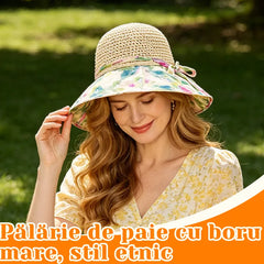 👒Pălărie elegantă cu imprimeu, pentru protecție solară ☀️